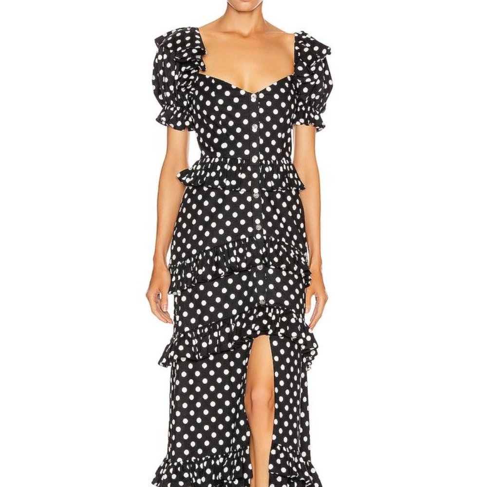 Caroline Constas Iva Gown in Black